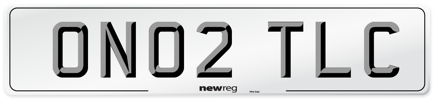 ON02 TLC Number Plate from New Reg